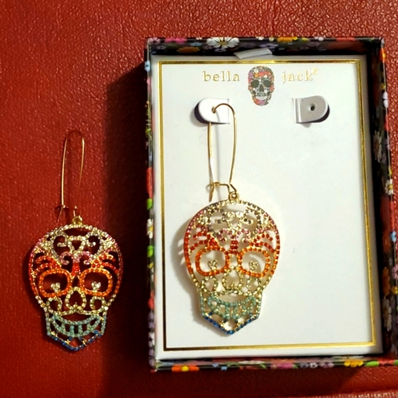 🌈 Bella Jack Rainbow skull earring - Picture 4 of 7
